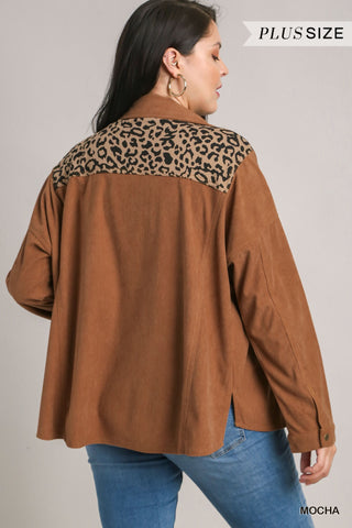 Leopard Corduroy Shacket