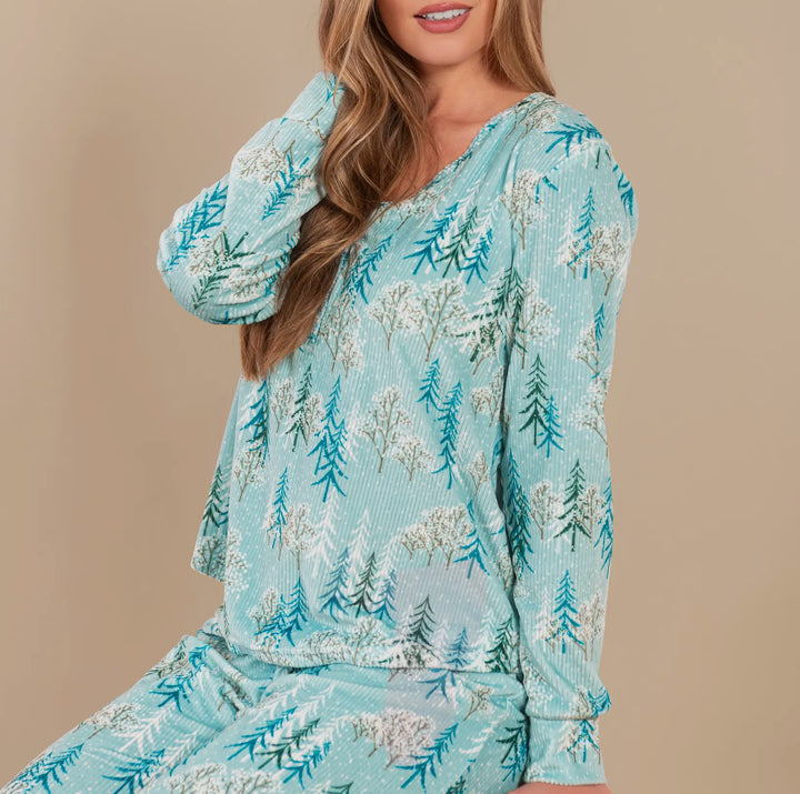 Frosted Blue Trees Pajamas