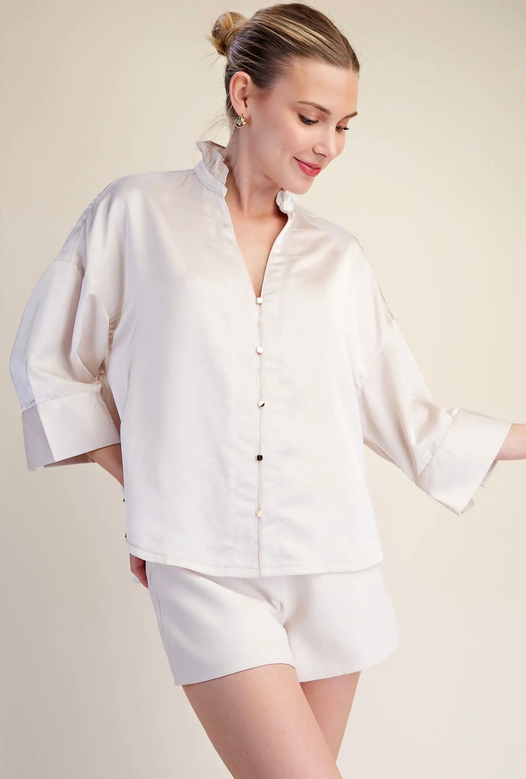 The Pearl Button Blouse