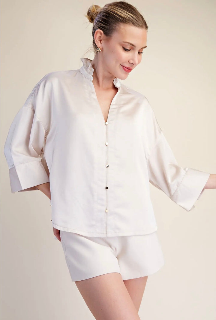 The Pearl Button Blouse