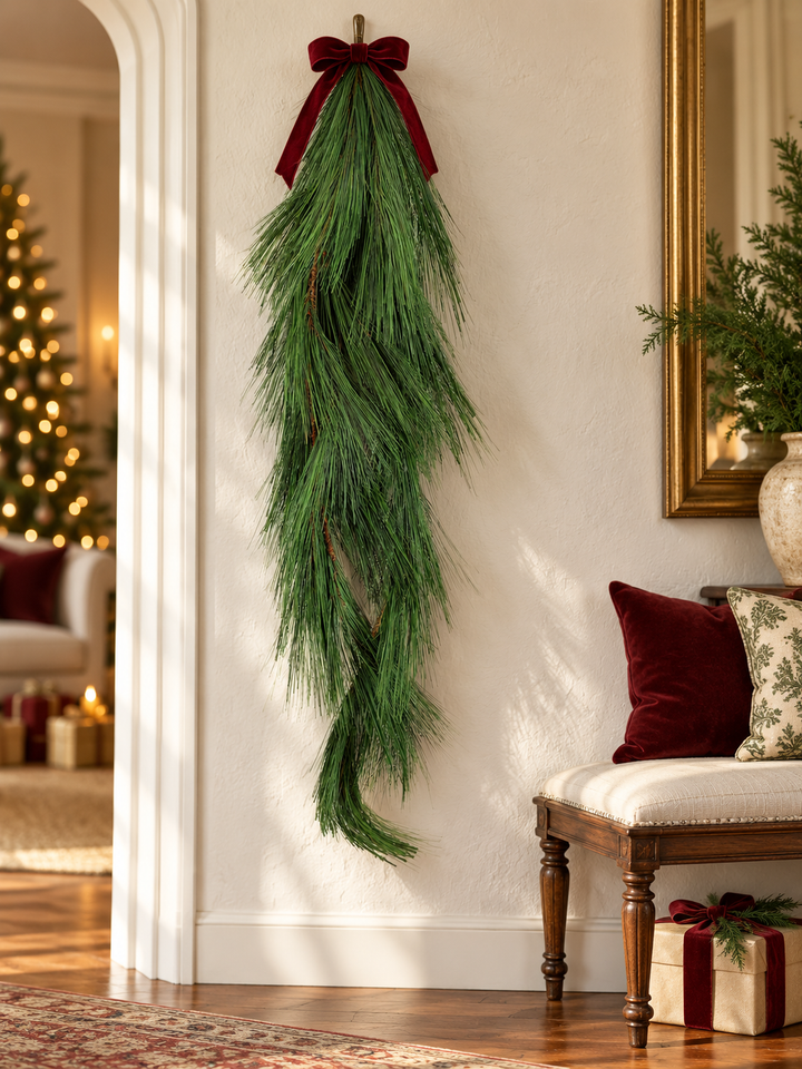 Cascading Pine Wall Swag – 48″