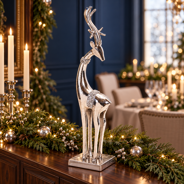 Woodland Elegance Aluminum Deer – 18″