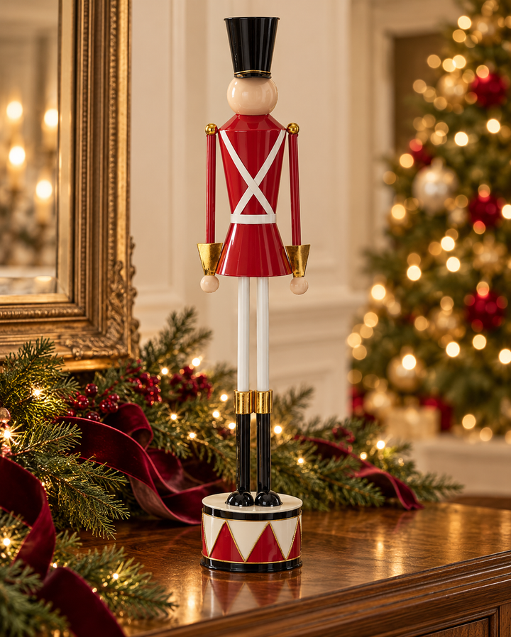 Regal Christmas Drum Soldier Figurines