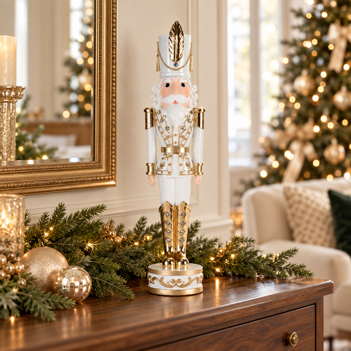 Royal Christmas White & Gold Soldier — 22"