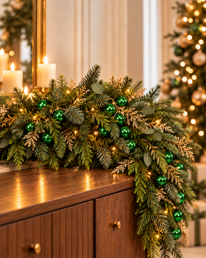 Green Christmas Ornament Drop – 13″