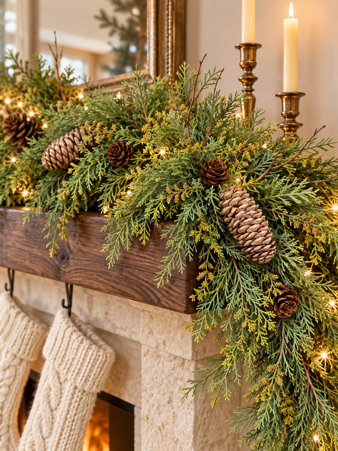 Woodland Evergreen & Pine Cone Spray