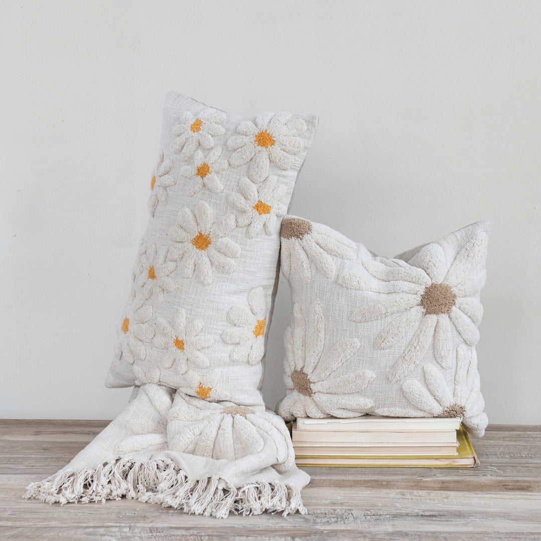 Daisy Meadow Cotton Slub Throw