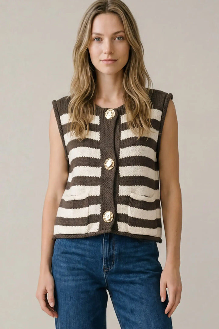 The Sutton Stripe Sweater Vest