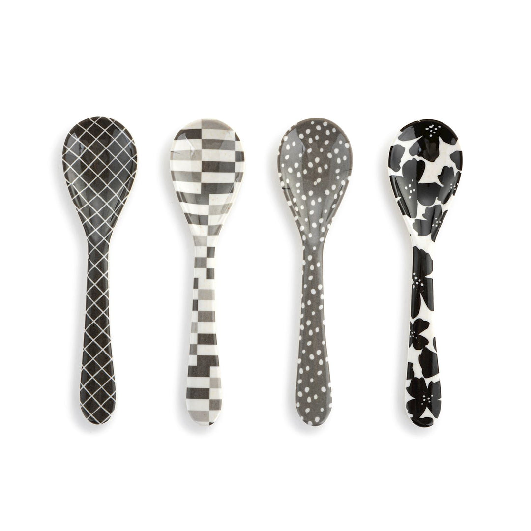 Neutrals Patterned Melamine Spoon Set
