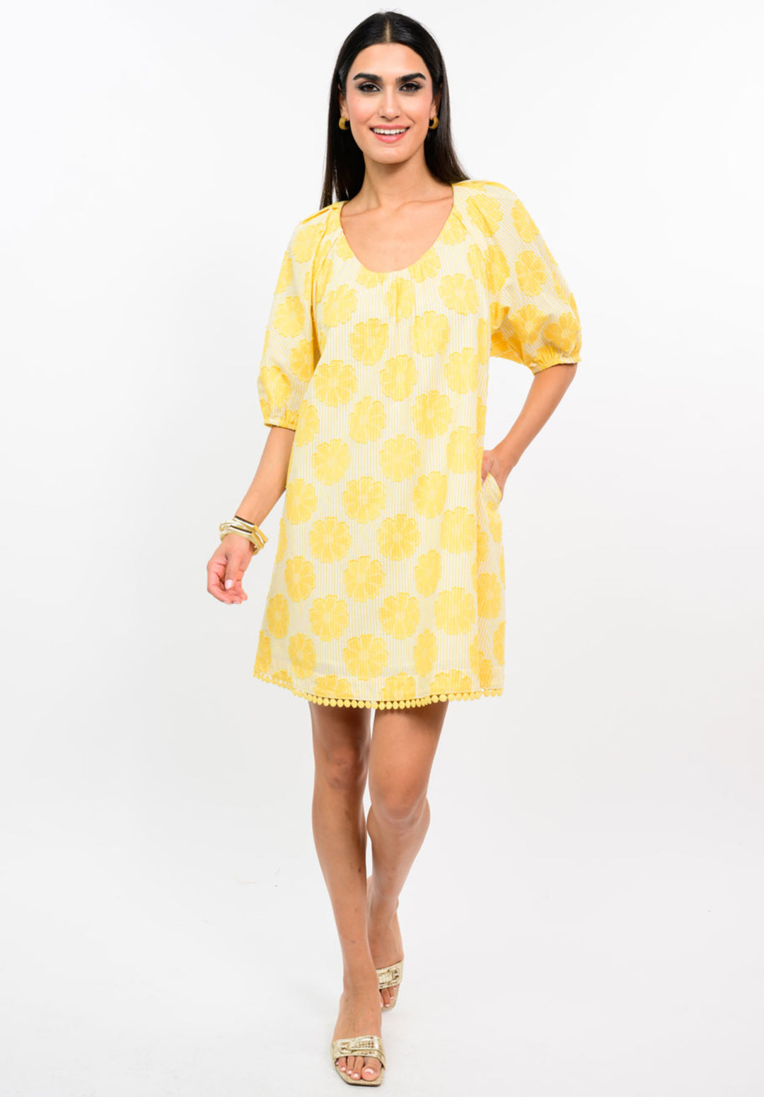 Lemon Blossom Shift Dress