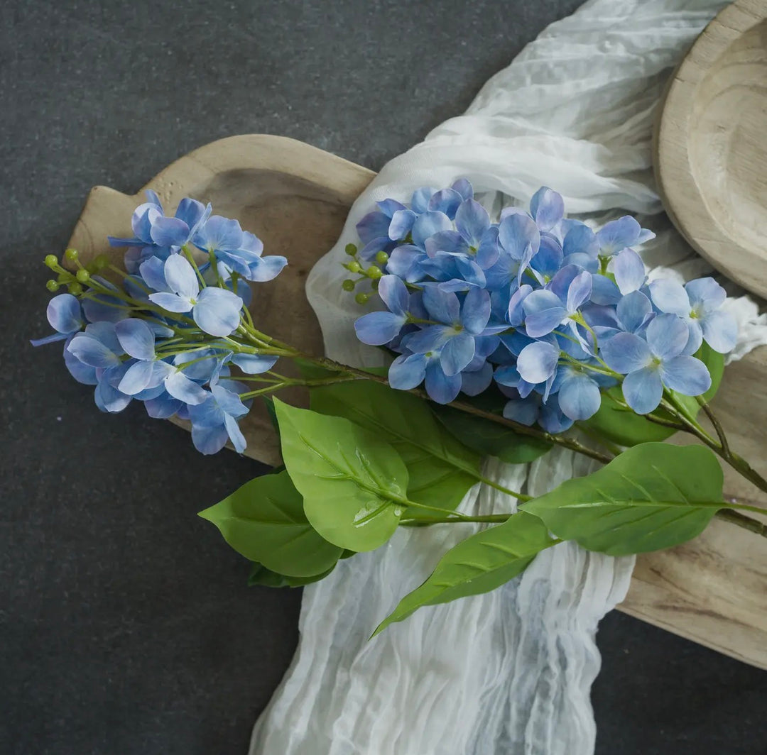 Blue Meadow Cone Hydrangea Spray – 30”