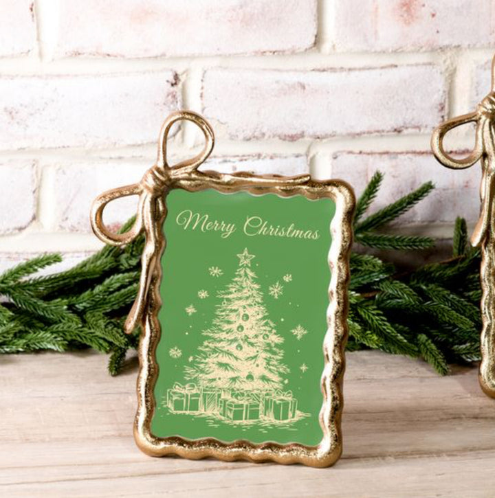 Gold Bow Photo Frame
