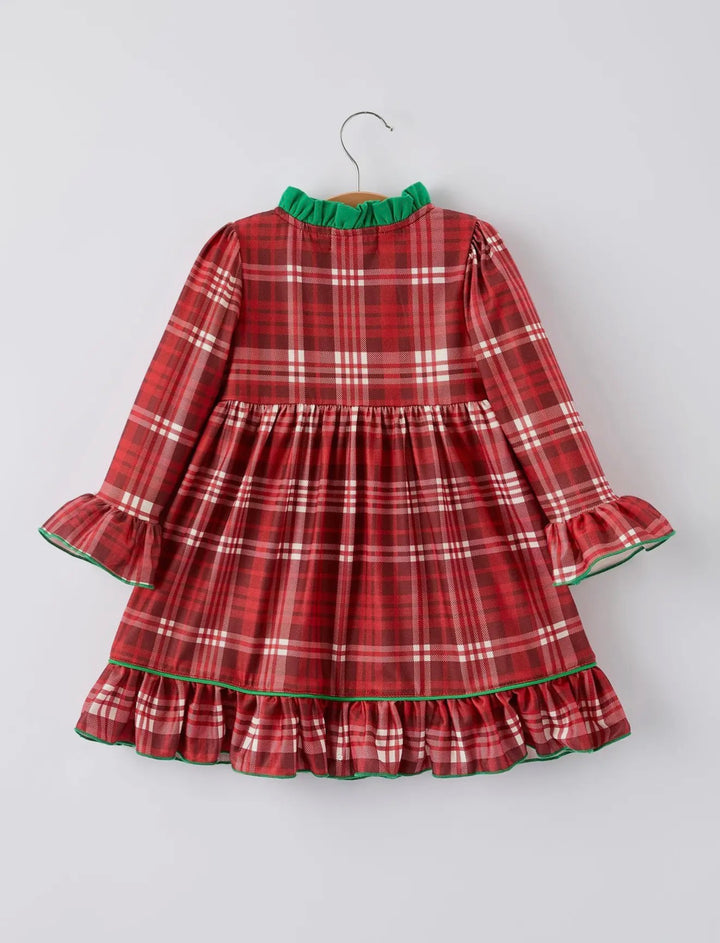 Holly Jolly Plaid Ruffle Dress