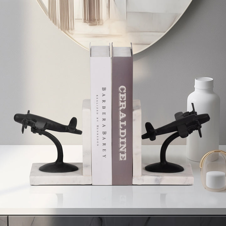 Aviator Marble Bookends