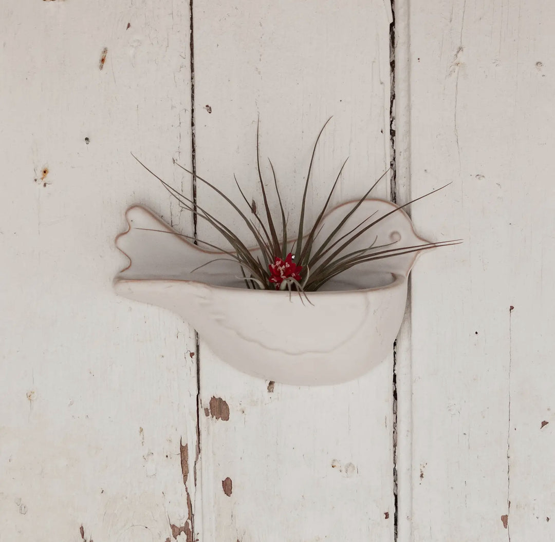 Stoneware Bird Wall Pocket