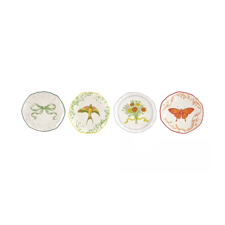 Scalloped Stoneware Tidbit Plate