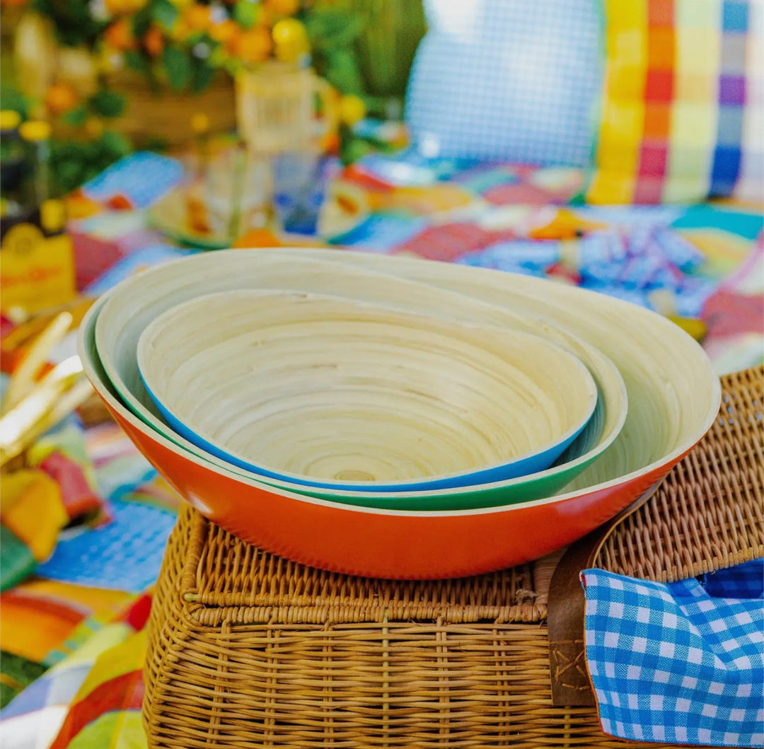 Coastal Color Bamboo Bowl