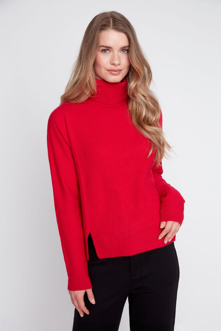 Lipstick Season Turtleneck Sweater