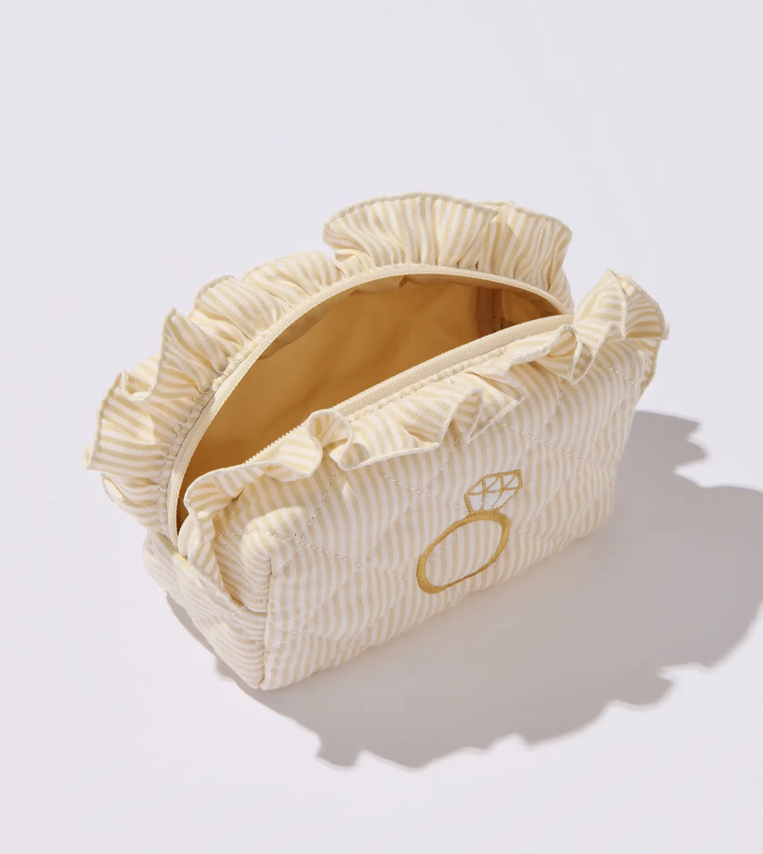 Bridal Bliss Ruffle Cosmetic Pouch