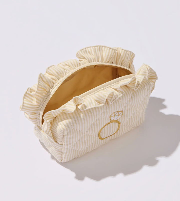 Bridal Bliss Ruffle Cosmetic Pouch