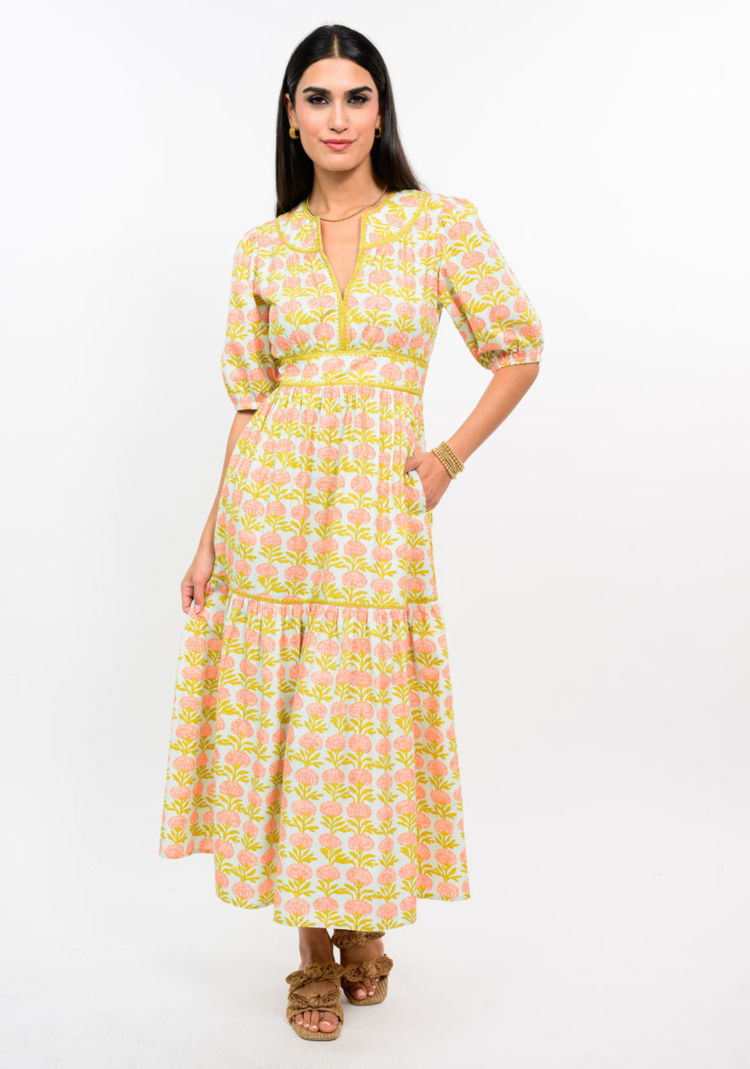 Sunlit Garden Midi Dress