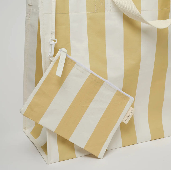 Butternut Stripe Carryall Beach Bag