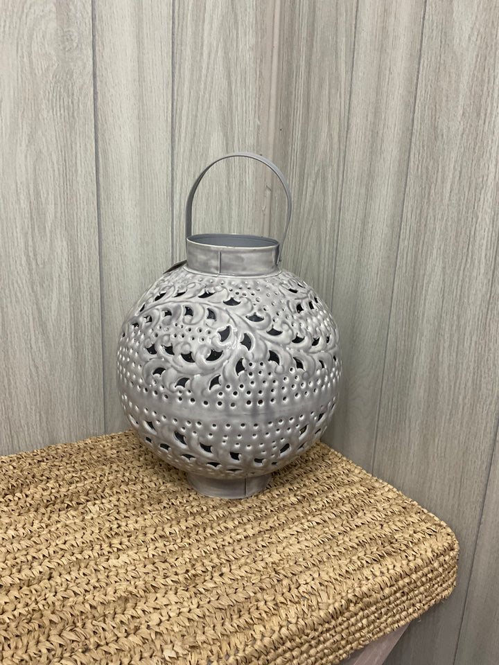 Ornate Metal Globe Lantern
