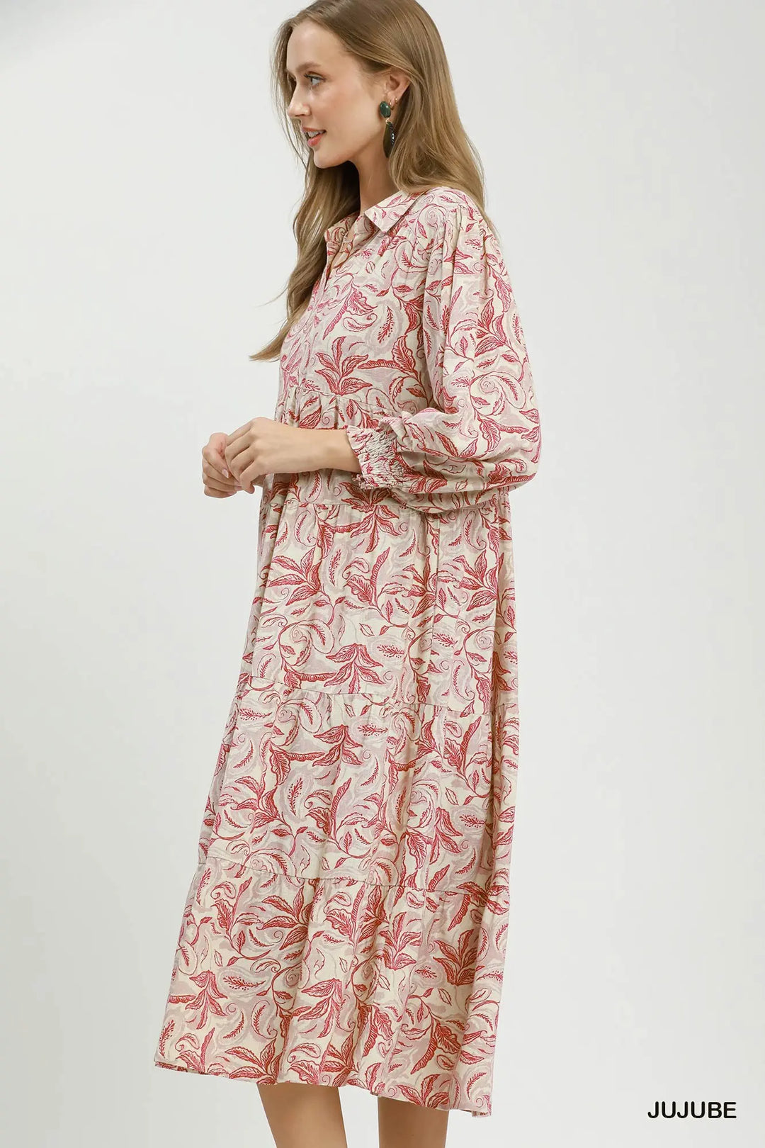 Rosalie Floral Tiered Midi Dress