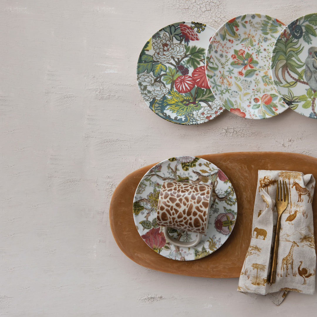 Garden Story Printed Stoneware Plate