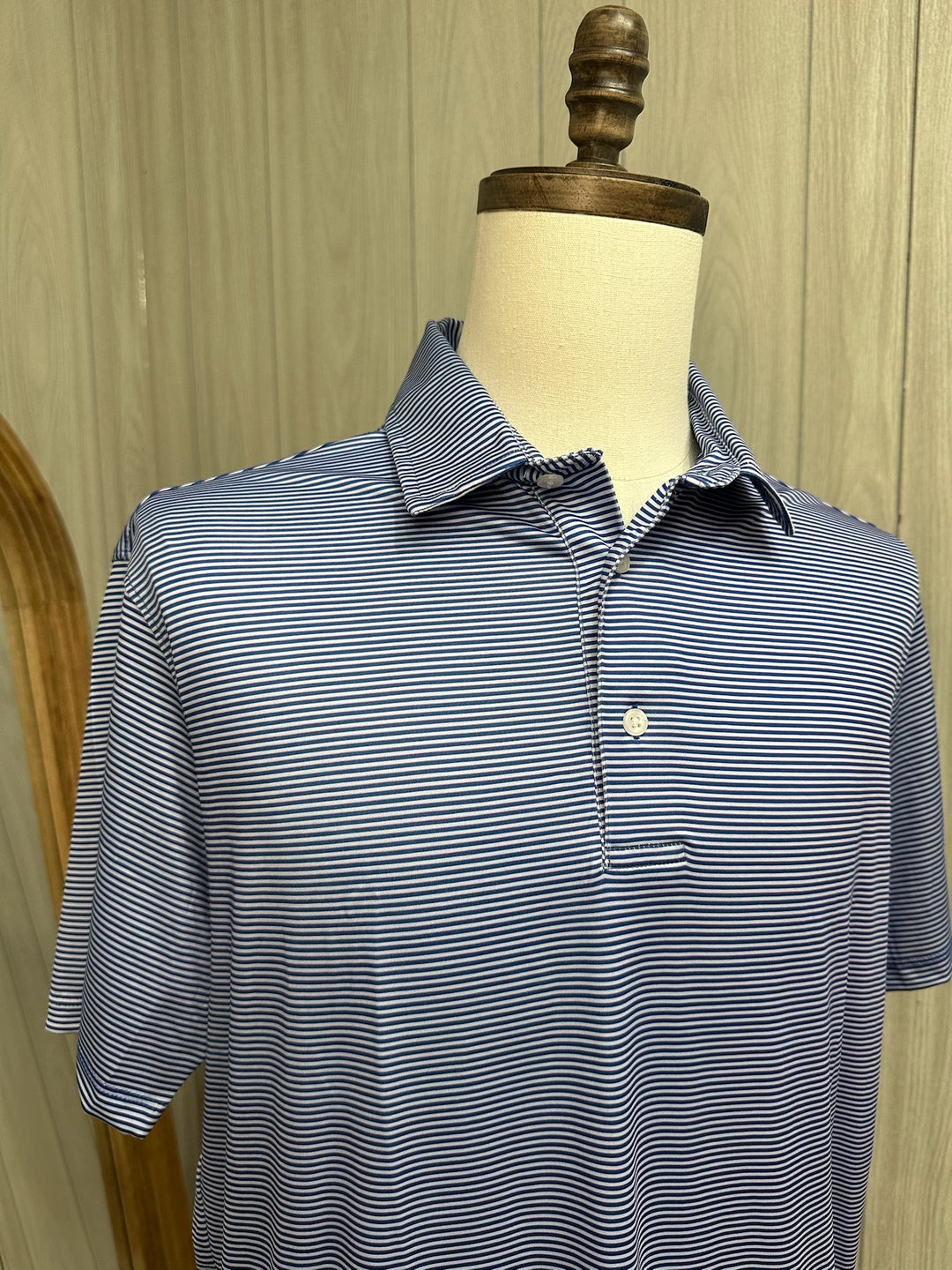 Navy & Light Blue Stripe Polo