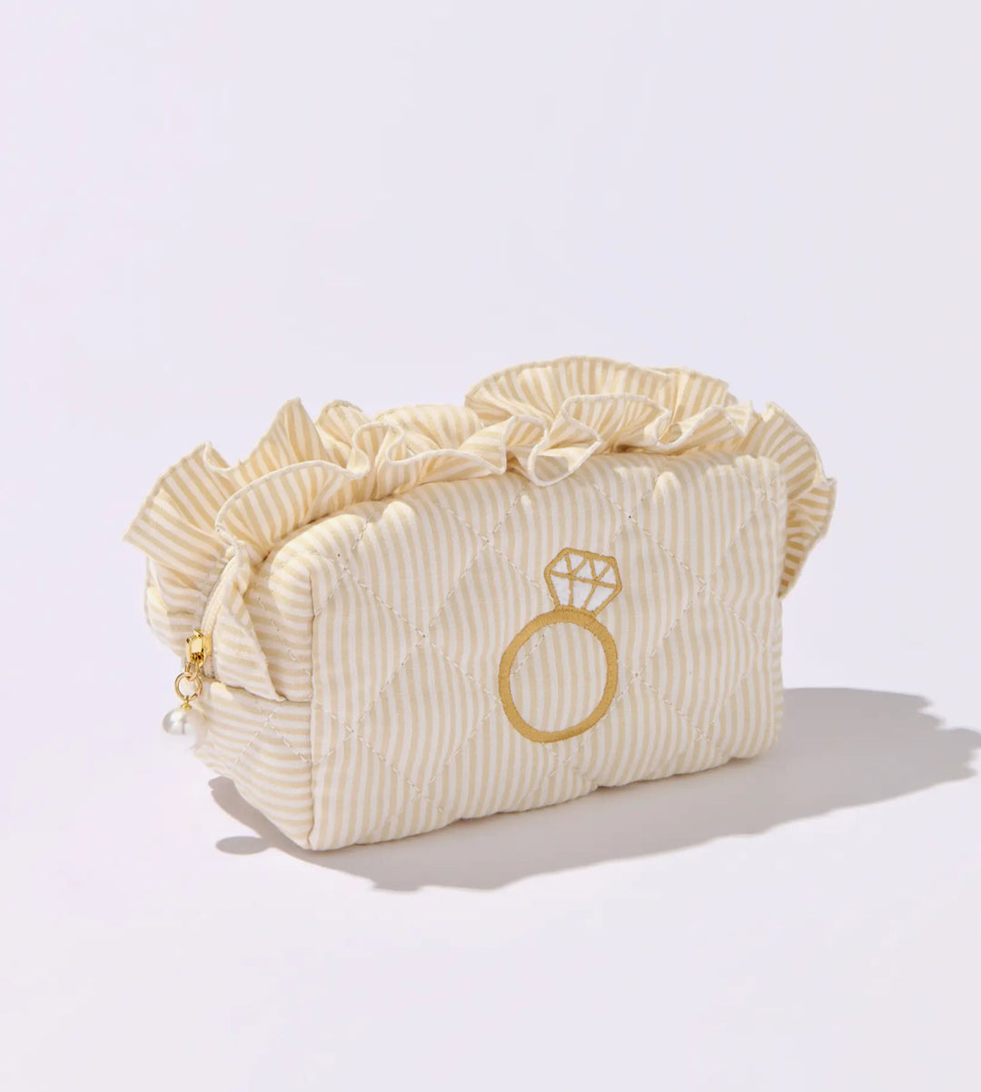 Bridal Bliss Ruffle Cosmetic Pouch