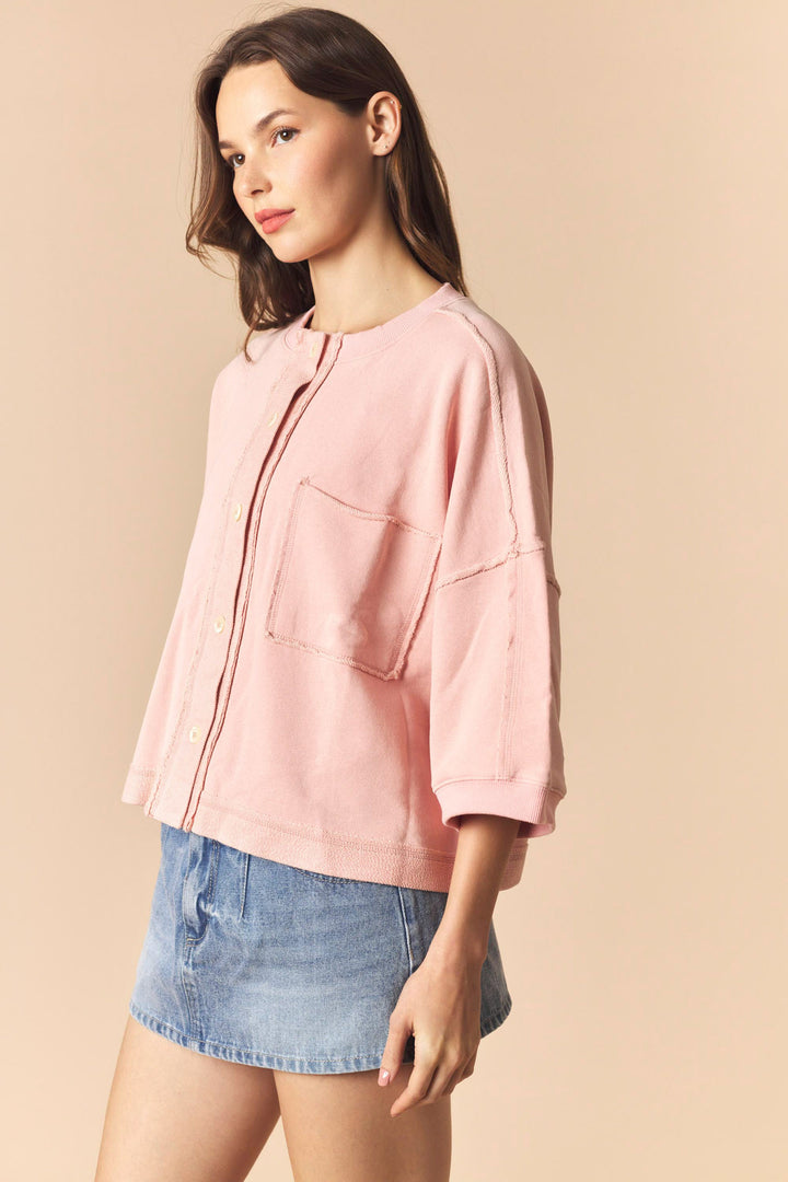 Blush Weekend Button-Up