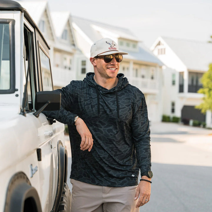 Performance Hoodie – Black Shadow Camo