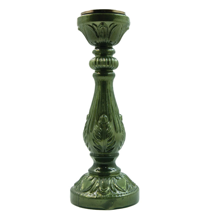Evergreen Elegance Mercury Glass Candle Holders