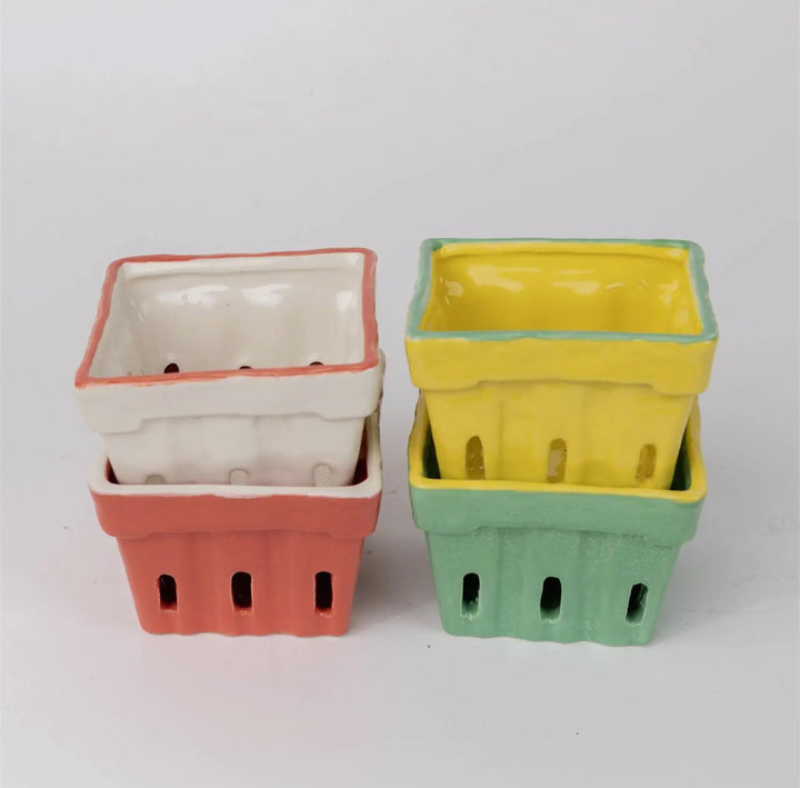 Farmers Market Ceramic Berry Box