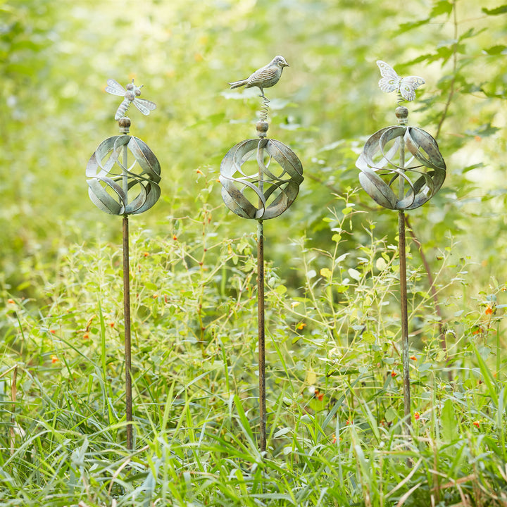 Whimsical Garden Spinner Stakes