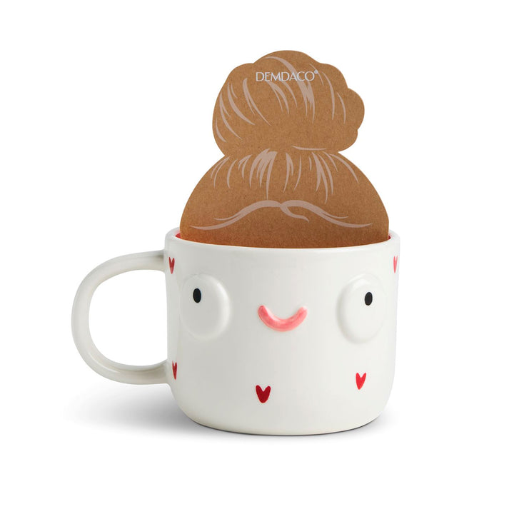 Whimsical Character Face Mug – 14 oz