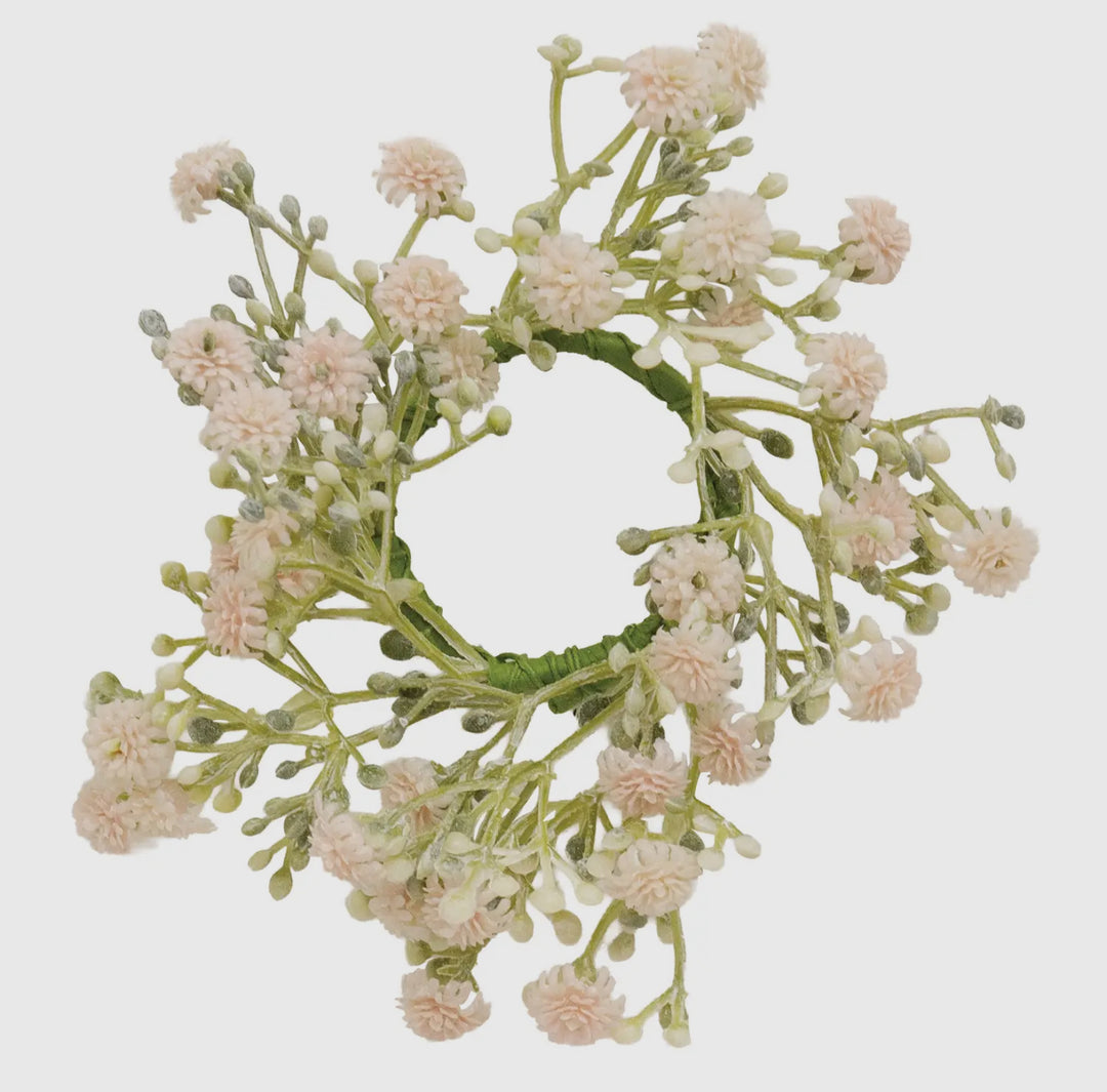 Blush Mini Bloom Candle Ring – 1.5”
