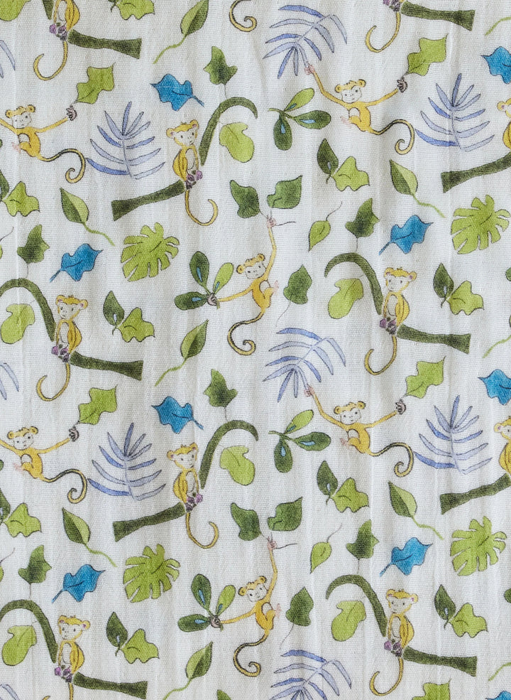Monkey Around Muslin Shawl Blanket