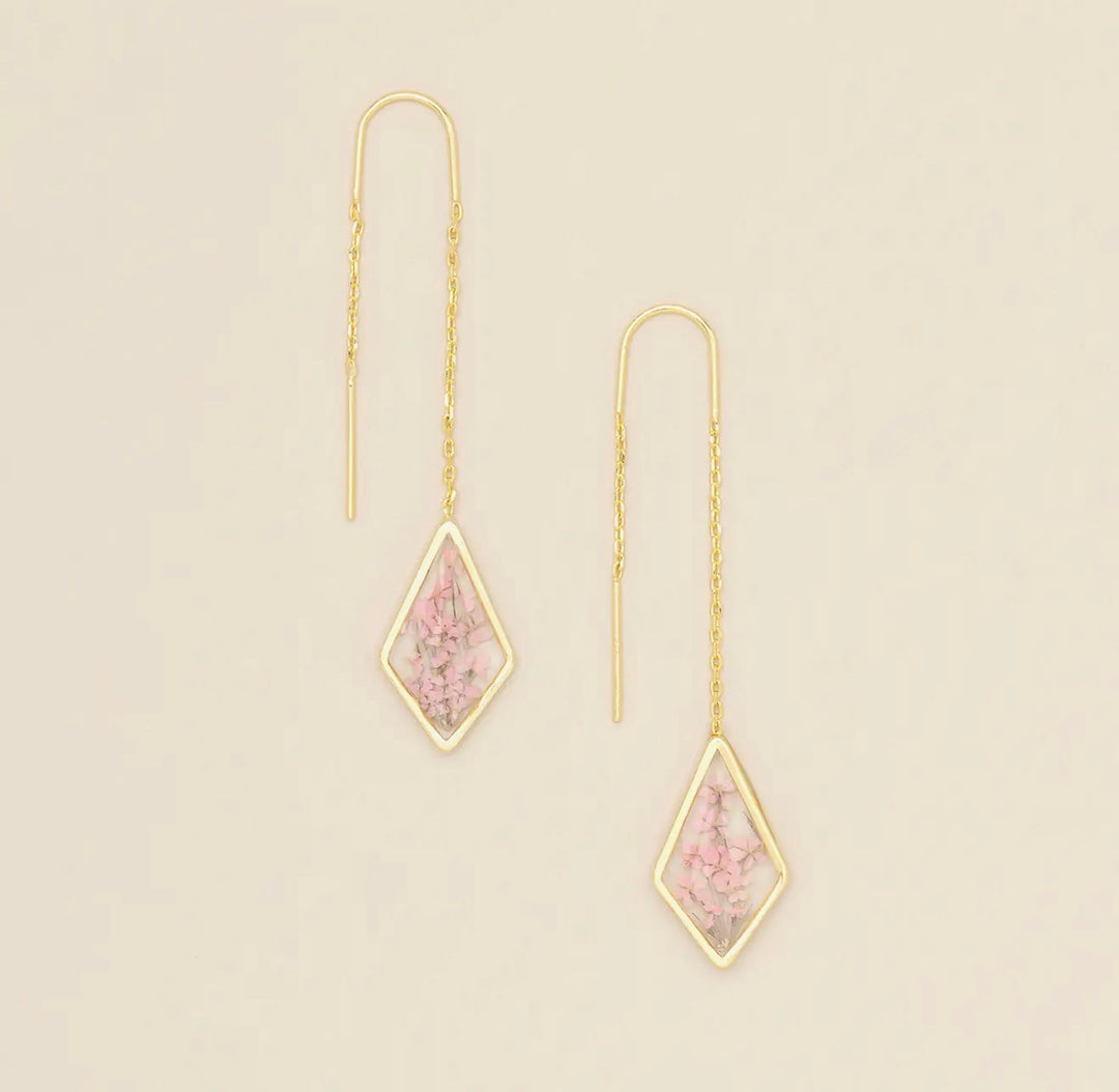 Whispered Bloom Threader Earrings - FINAL SALE