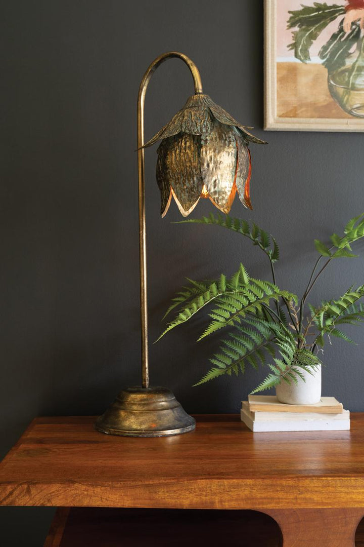 Brass Bloom Tulip Lamp