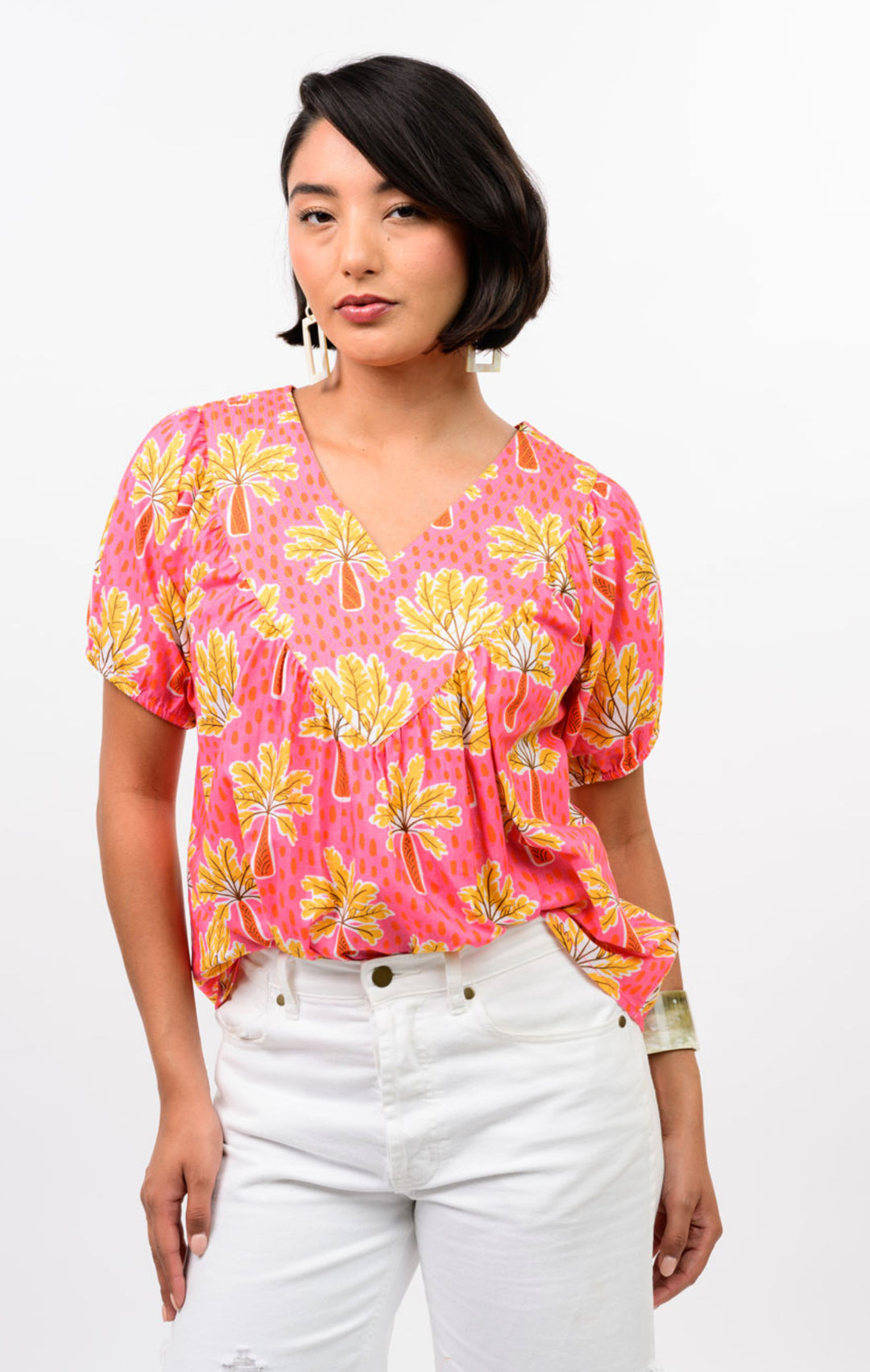 Sunset Palm Breeze Blouse
