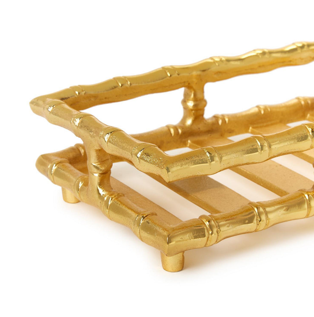 Gold Faux Bamboo Guest Napkin Holder