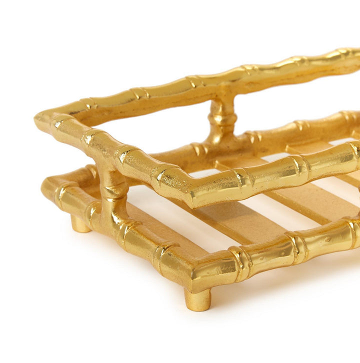 Gold Faux Bamboo Guest Napkin Holder
