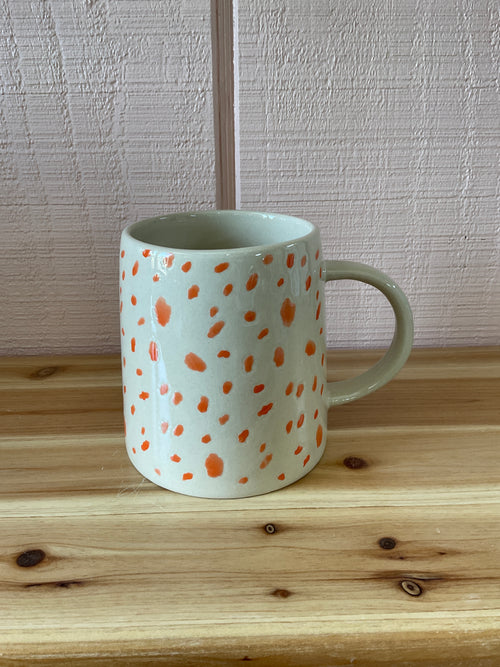 Stoneware Mug with Animal Prints