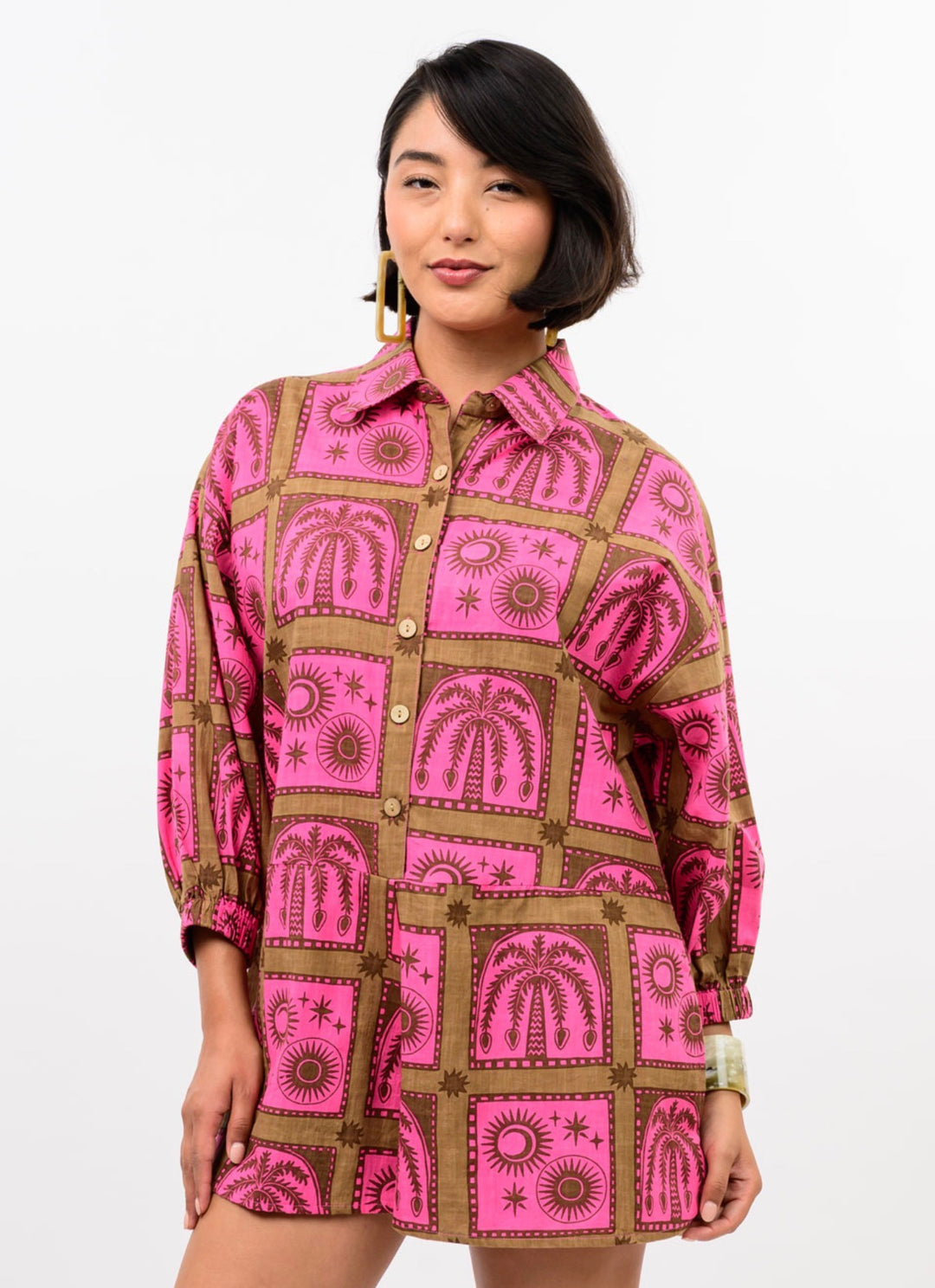 Pink Palms Getaway Romper