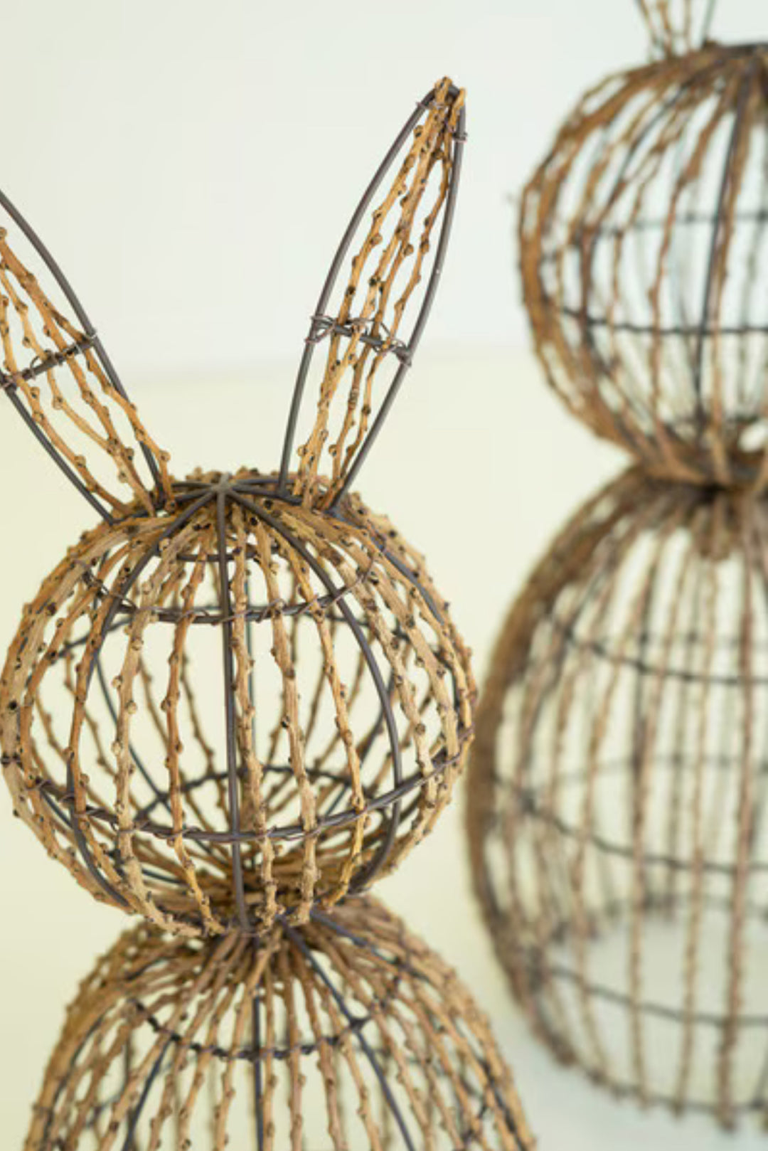Twig & Iron Bunny Sculptures