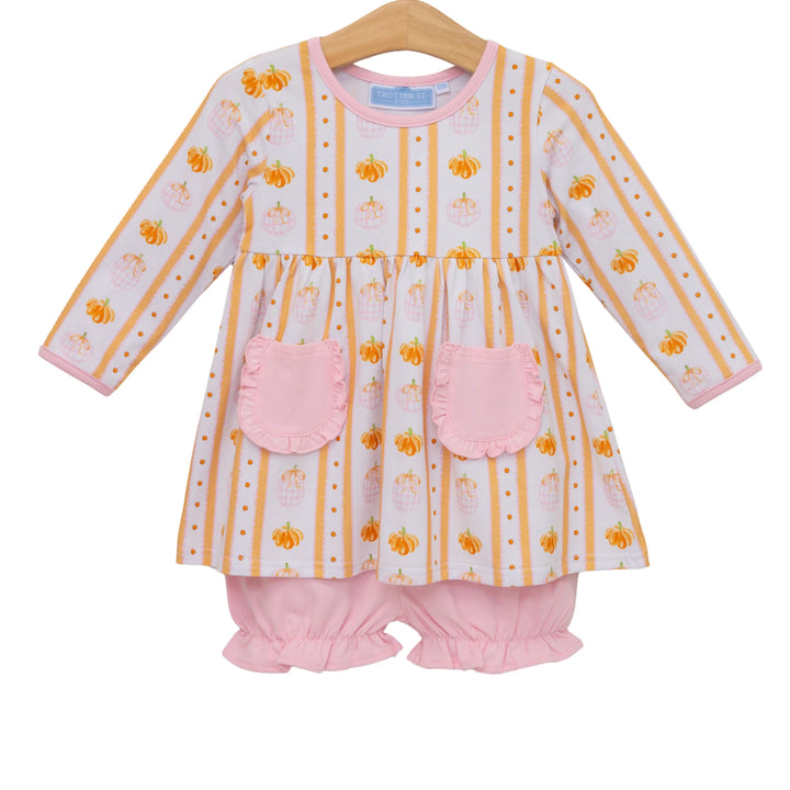 Pink Pumpkin Patch Bloomer Set