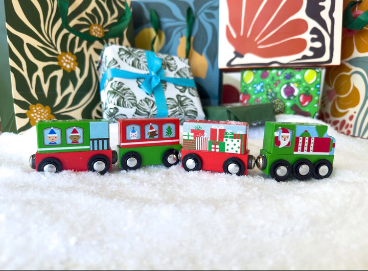 Mighty Minis Magnetic Christmas Train Set