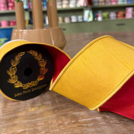 John Mark Enterprises: Golden Yellow & Red Ribbon